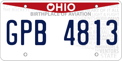 OH license plate GPB4813