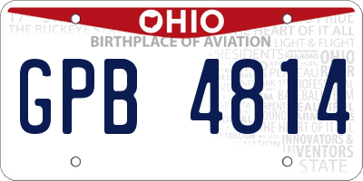 OH license plate GPB4814