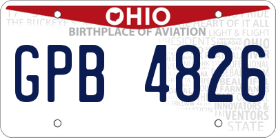 OH license plate GPB4826