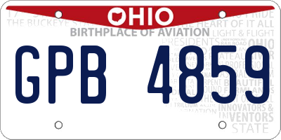 OH license plate GPB4859