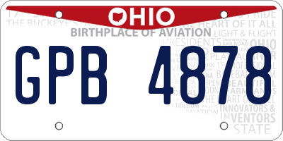 OH license plate GPB4878