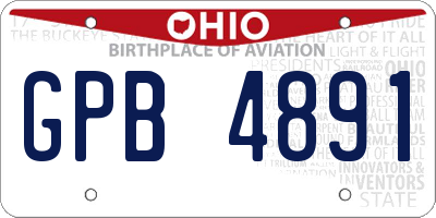 OH license plate GPB4891