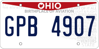 OH license plate GPB4907