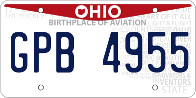 OH license plate GPB4955