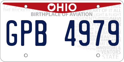OH license plate GPB4979