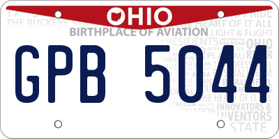 OH license plate GPB5044