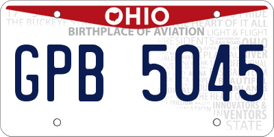 OH license plate GPB5045