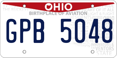 OH license plate GPB5048