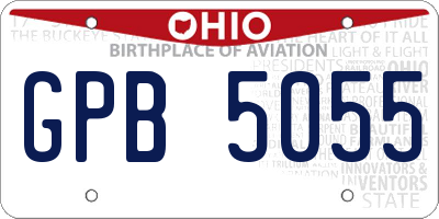 OH license plate GPB5055