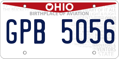 OH license plate GPB5056