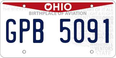 OH license plate GPB5091