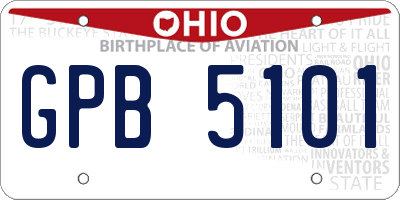OH license plate GPB5101