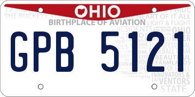 OH license plate GPB5121