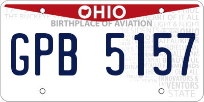 OH license plate GPB5157
