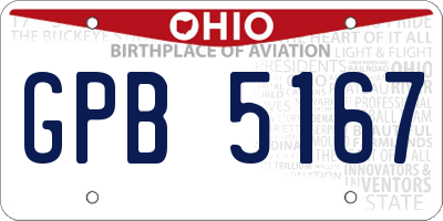 OH license plate GPB5167