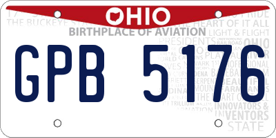 OH license plate GPB5176