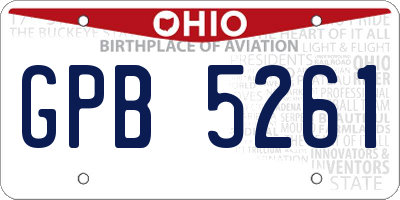 OH license plate GPB5261