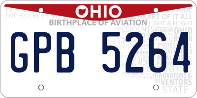 OH license plate GPB5264