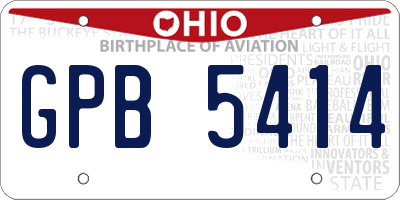 OH license plate GPB5414