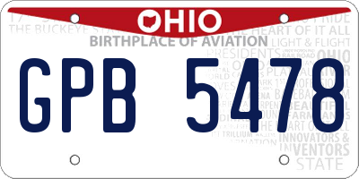 OH license plate GPB5478