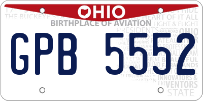 OH license plate GPB5552