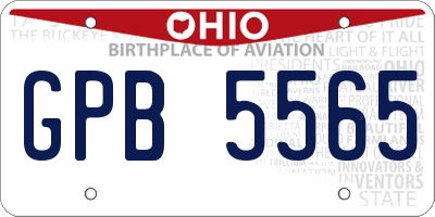 OH license plate GPB5565