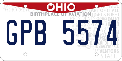OH license plate GPB5574