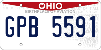 OH license plate GPB5591