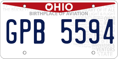 OH license plate GPB5594