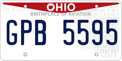 OH license plate GPB5595
