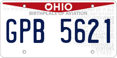 OH license plate GPB5621