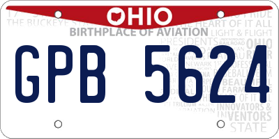 OH license plate GPB5624