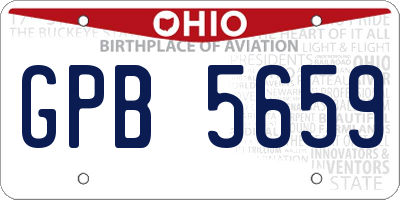 OH license plate GPB5659