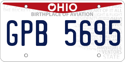 OH license plate GPB5695