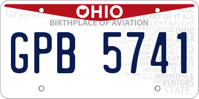OH license plate GPB5741