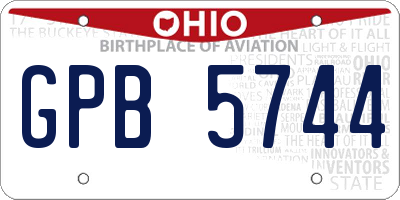 OH license plate GPB5744