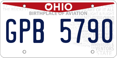OH license plate GPB5790