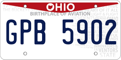 OH license plate GPB5902