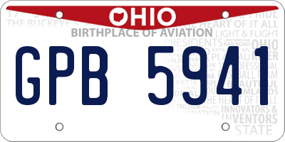 OH license plate GPB5941