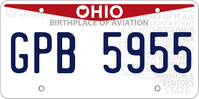 OH license plate GPB5955
