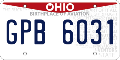 OH license plate GPB6031