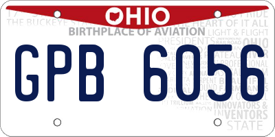 OH license plate GPB6056