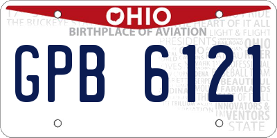 OH license plate GPB6121