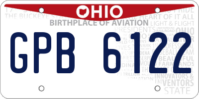 OH license plate GPB6122