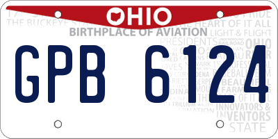 OH license plate GPB6124
