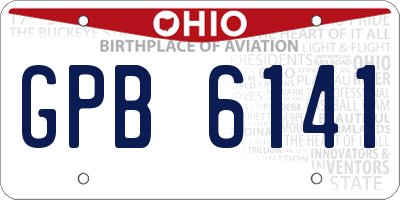 OH license plate GPB6141