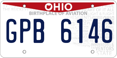 OH license plate GPB6146