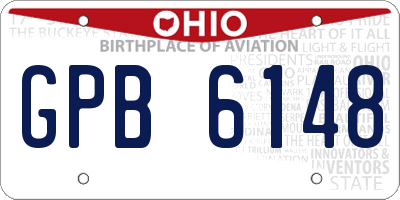 OH license plate GPB6148
