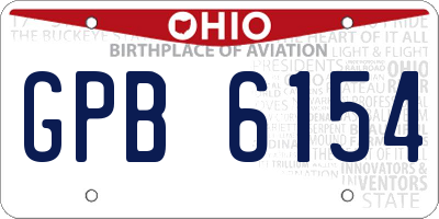 OH license plate GPB6154