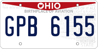 OH license plate GPB6155